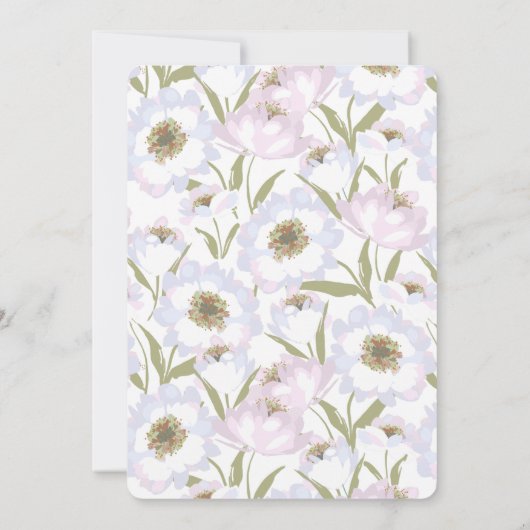 ベビーキツネウィンターオネダーランドガール1st誕生日 招待状 (裏面)