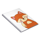 ベビーキツネスケッチキュートキツネアートベビーキツネデザイン ノートブック (右側)