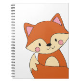 ベビーキツネスケッチキュートキツネアートベビーキツネデザイン ノートブック (正面)