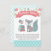 ベビーキツネブックベビーブックの要求の挿入 招待状 (正面/裏面)