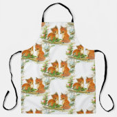 ベビーキツネホリーバードクリスマスエプロン エプロン (正面)
