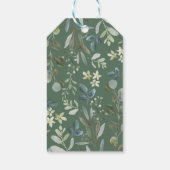 ベビーキツネユーカリ緑の葉のシャワーの好意 ギフトタグ (裏面)