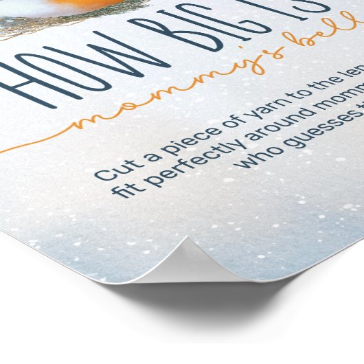 ベビーキツネ冬どのように大きいママの腹ゲーム ポスター (角)