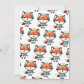 ベビーキツネ宇宙飛行士1歳の誕生日 招待状 (裏面)