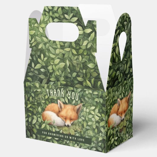 ベビーキツネ折り畳み可能お気に入りギフトボックス赤ちゃんシャワー フェイバーボックス (オープン)