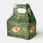 ベビーキツネ折り畳み可能お気に入りギフトボックス赤ちゃんシャワー フェイバーボックス (正面サイド)