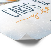 ベビーキツネ雪の冬のベビーシャワーカード&ギフト ポスター (角)