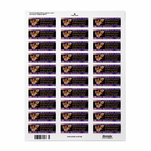 ベビーキツネ ラベル (フルシート)