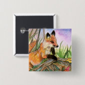 ベビーキツネ 缶バッジ (正面&裏面)