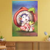 ベビーキノコとキャタピラのキャンバス印刷 キャンバスプリント (インサイチュ (リビング))