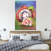 ベビーキノコとキャタピラのキャンバス印刷 キャンバスプリント (インサイチュ (寝室))