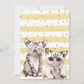 ベビーキャッツパーフェクトパーティーチャイルド誕生日 招待状 (裏面)