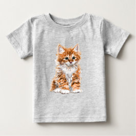 ベビーキャットベビーTシャツ絵画- ベビーTシャツ