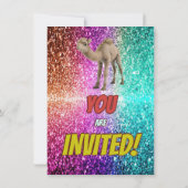 ベビーキャメル砂漠アドベンチャーをテーマにした 招待状 (裏面)