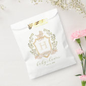 ベビーキャリッジクレストモノグラム |ニュートラルベビーシャワー フェイバーバッグ (封をした状態)