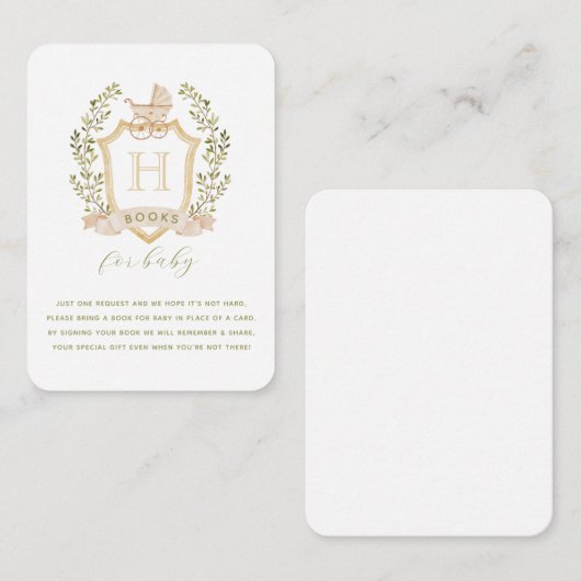 ベビーキャリッジクレスト |ベビー格納用の帳簿 エンクロージャーカード (正面/裏面)