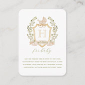 ベビーキャリッジクレスト |ベビー格納用の帳簿 エンクロージャーカード (正面)