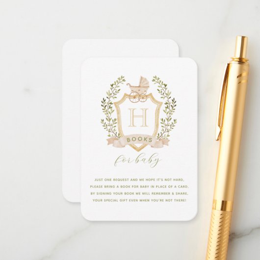 ベビーキャリッジクレスト |ベビー格納用の帳簿 エンクロージャーカード (正面/裏面インサイチュ)