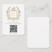 ベビーキャリッジクレスト |赤ちゃんシャワーのギフトレジストリ エンクロージャーカード (正面/裏面)