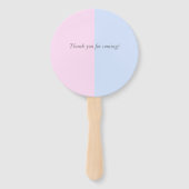 ベビーキャリッジジェンダー明らかに赤ちゃんシャワー手ファン ハンドファン (裏面)