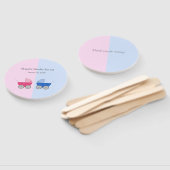 ベビーキャリッジジェンダー明らかに赤ちゃんシャワー手ファン ハンドファン (組立なし)