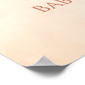 ベビーキャリッジフローラウェルカムサインベビーシャワー ポスター (角)