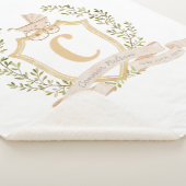 ベビーキャリッジモノグラム「C」子供部屋ベビーブランケット シェルパブランケット (3/4)