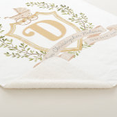 ベビーキャリッジモノグラム"D"子供部屋装飾用クッションBa シェルパブランケット (3/4)