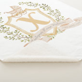 ベビーキャリッジモノグラム「X」子供部屋 シェルパブランケット (3/4)