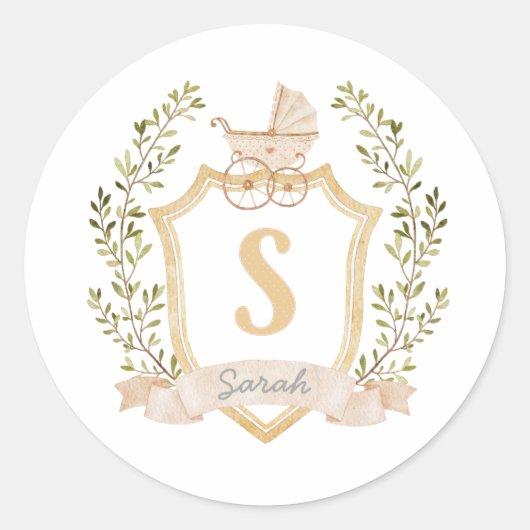 ベビーキャリッジモノグラムS |ニュートラル ラウンドシール (正面)