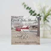 ベビーキャリッジ、ヴィンテージ乳母車写真外部Pram セーブザデート (スタンド正面)