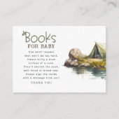 ベビーキャンプ用の本ベビーシャワー要求カード エンクロージャーカード (正面)