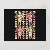 ベビーキューピッドコケットバウレトロバレンティンデー ポストカード (正面)