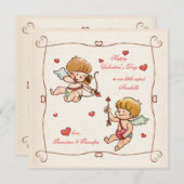 ベビーキューピッドバレンタインズデイカード シーズンカード (正面/裏面)
