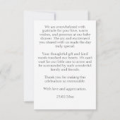 ベビーキューブアドベンチャーを待つbearly wait bear cub adventureその赤 サンキューカード (裏面)