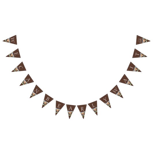 ベビーキューブアドベンチャーを待つbearly wait bear cub adventureその赤 バンティングフラッグ (全)