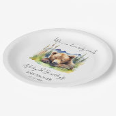 ベビーキューブアドベンチャーを待つbearly wait bear cub adventureその赤 ペーパープレート (アングル)