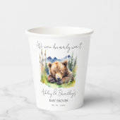 ベビーキューブアドベンチャーを待つbearly wait bear cub adventureその赤 紙コップ (正面)