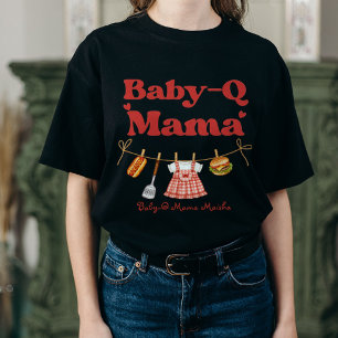 ベビーキュー・ママ・ガール・ベビーシャワーTシャツ Tシャツ