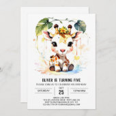 ベビーキラフェズマジカル誕生日 招待状 (正面/裏面)