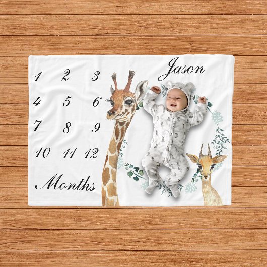 ベビーキラフェディア乳児マイルストーンウォーターカラー フリースブランケット