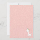 ベビーキラフェファースト誕生日フローラ&ウッド素朴 招待状 (裏面)