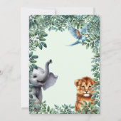 ベビーキリンとタイガーベビーシャワーの招待 招待状 (裏面)