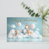 ベビーキリンと彼の友人のハッピーバースデー カード (スタンド正面)