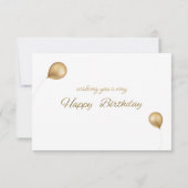 ベビーキリンと彼の友人のハッピーバースデー カード (裏面)