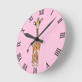 ベビーキリンスケッチ ラウンド壁時計 (傾斜)