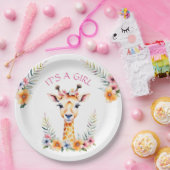 ベビーキリンフローラ女の子だ |赤ちゃんシャワー ペーパープレート (パーティー)