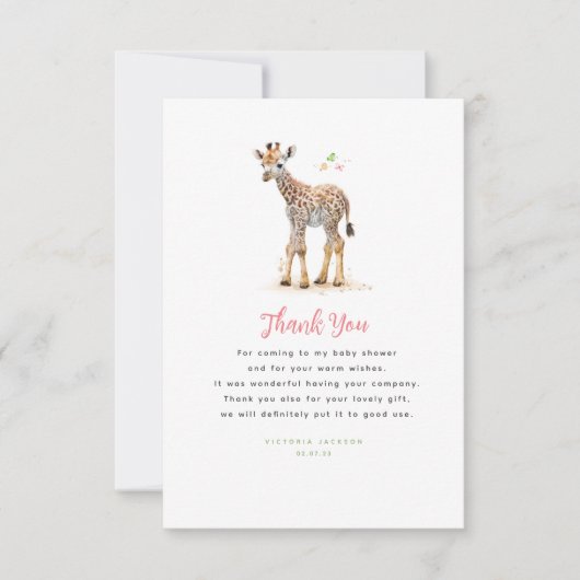 ベビーキリン可愛モダンいリトルサンキュー サンキューカード (正面)