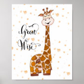 ベビーキリン子供部屋プリント成長ワイズキュートトレンディー ポスター (正面)