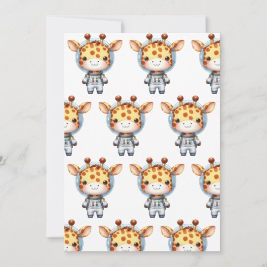 ベビーキリン宇宙飛行士1歳の誕生日 招待状 (裏面)